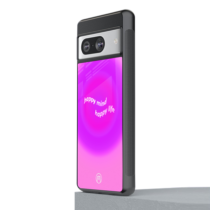 happy mind back phone cover | glass case for Google Pixel 8