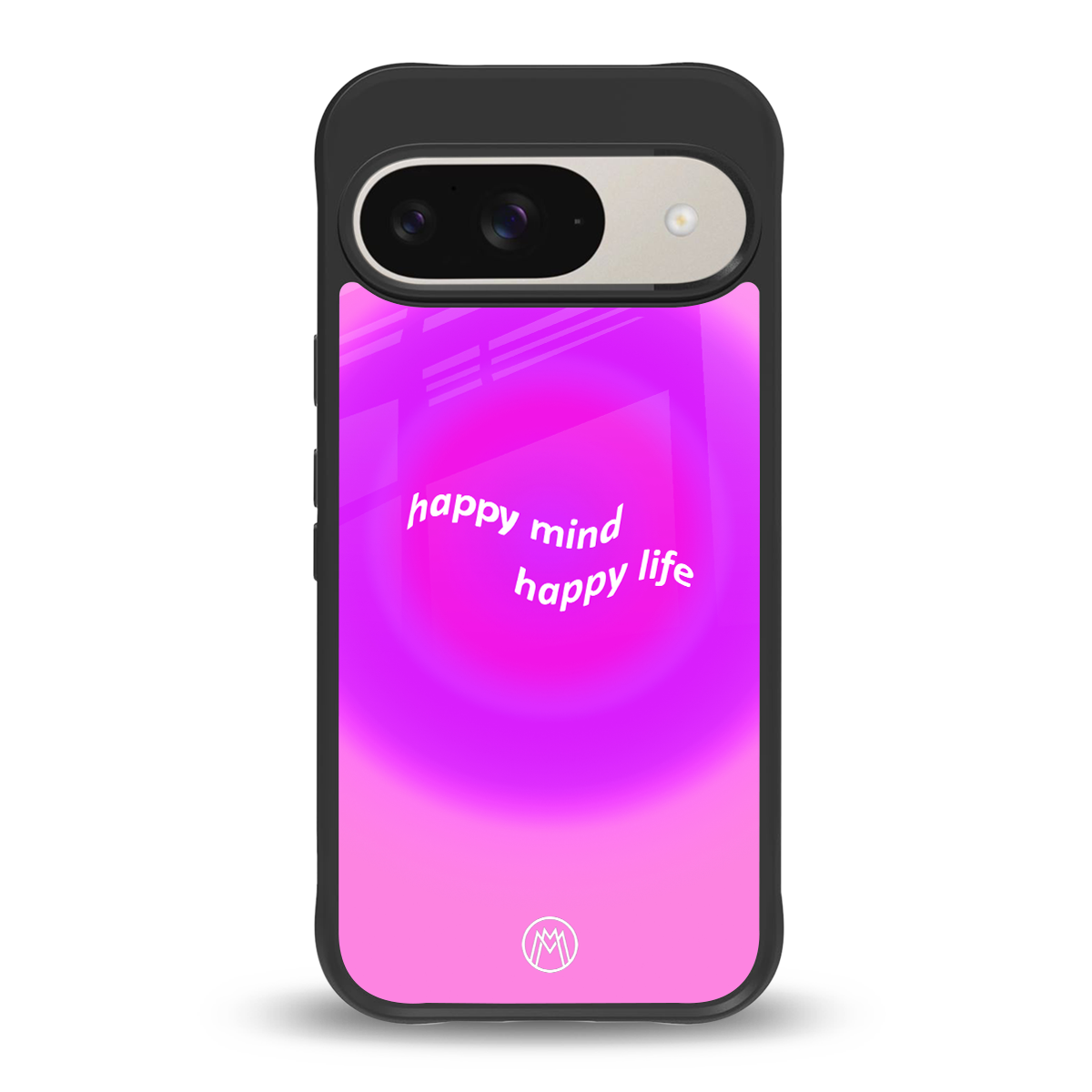 happy mind back phone cover | glass case for google pixel 9