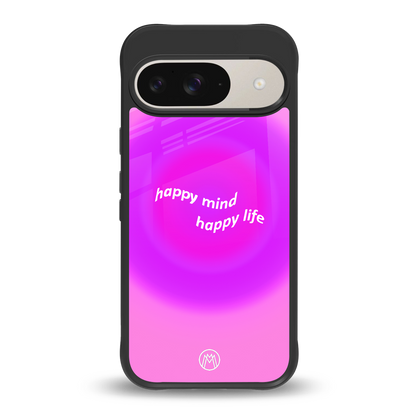 happy mind back phone cover | glass case for google pixel 9
