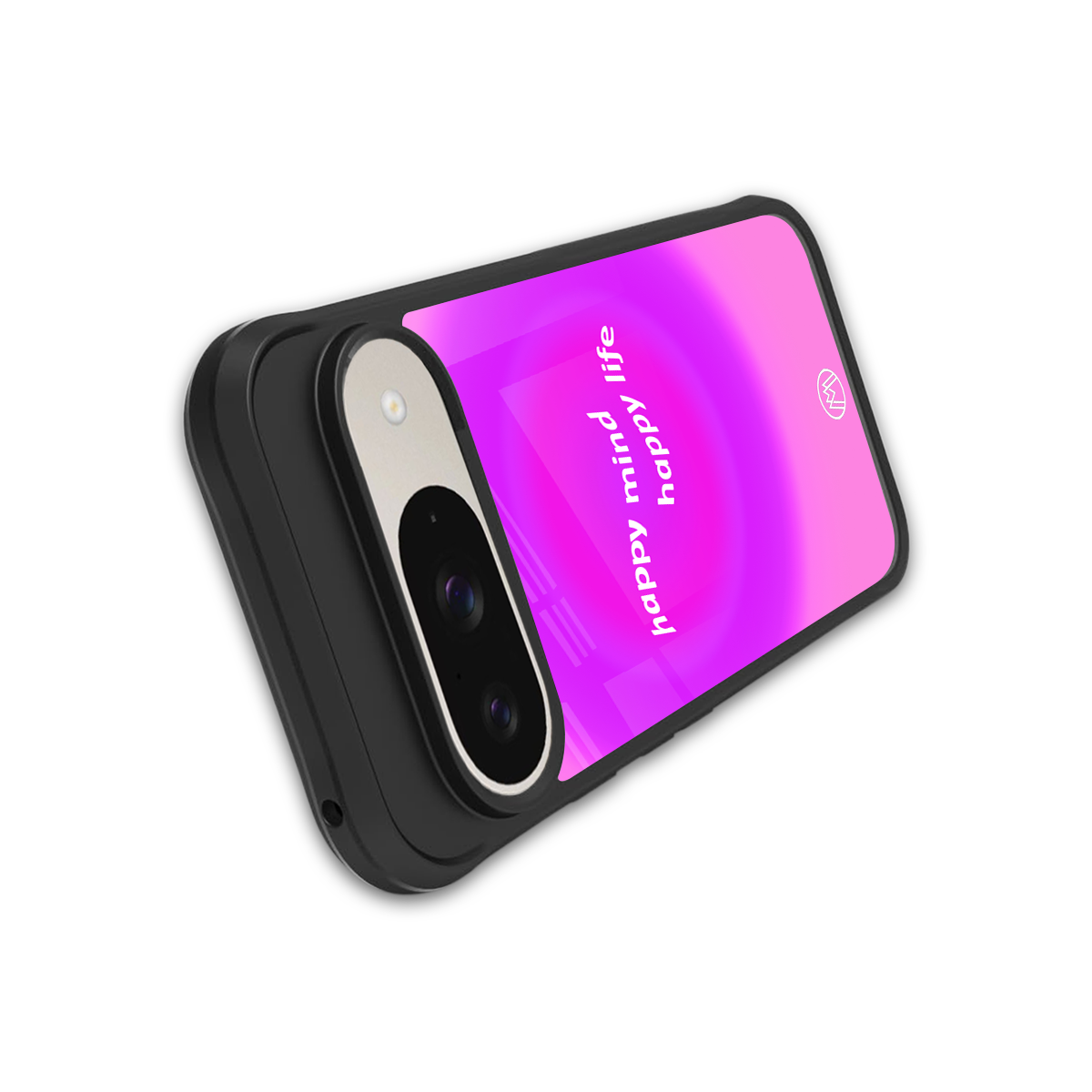 happy mind back phone cover | glass case for google pixel 9