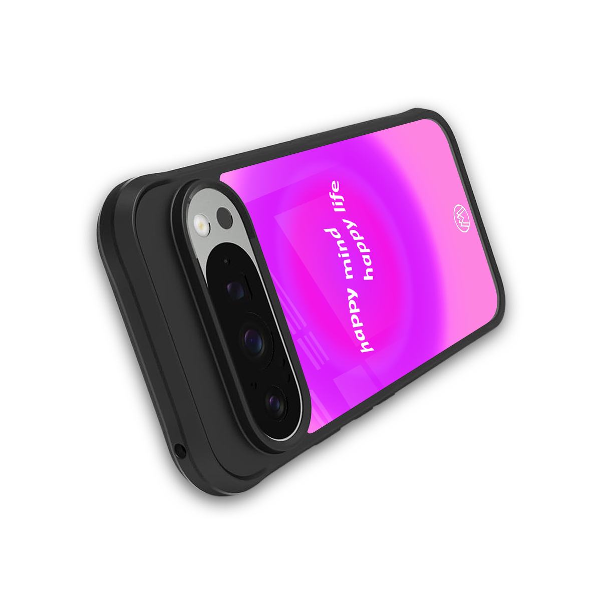 happy mind back phone cover | glass case for google pixel 9 pro xl