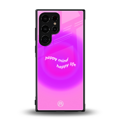 happy mind back phone cover | glass case for samsung galaxy s24 ultra