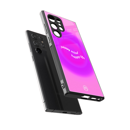 happy mind back phone cover | glass case for samsung galaxy s23 ultra