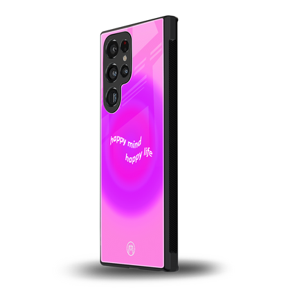 happy mind back phone cover | glass case for samsung galaxy s23 ultra