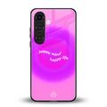 happy mind back phone cover | glass case for samsung galaxy s24