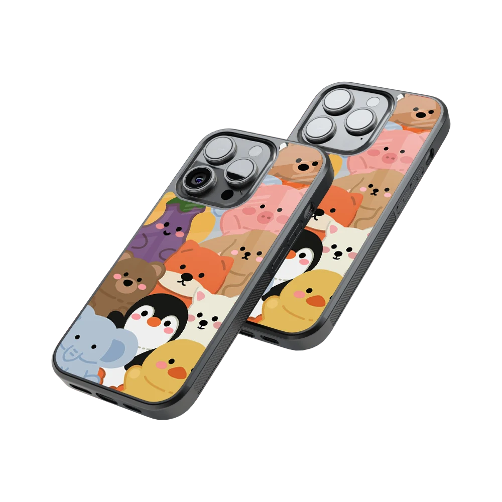 Protective Glass Back Phone Case Compatible with iPhone, Samsung, OnePlus, Pixel & More