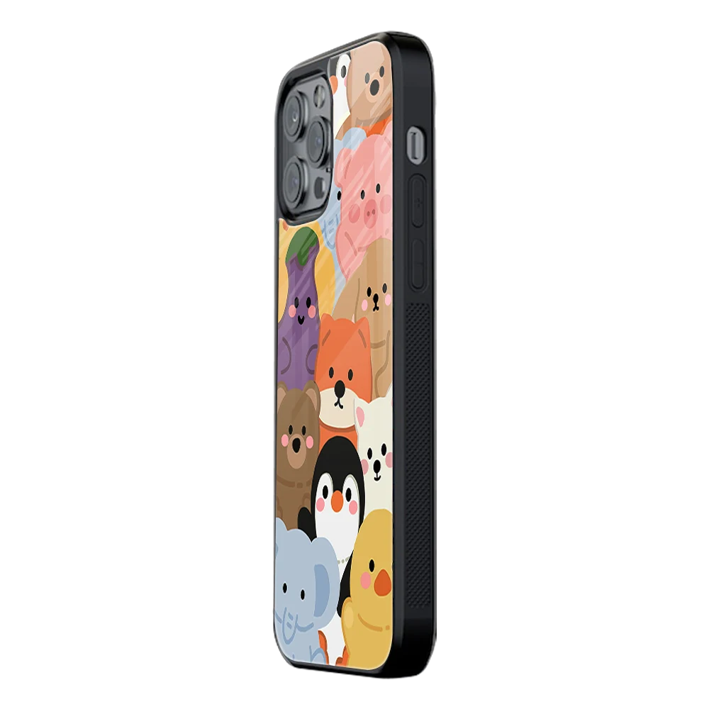 Slim Glass Back Phone Case for Multiple Brands iPhone, Samsung, Redmi, OnePlus, Oppo, Vivo