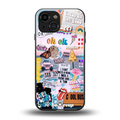 happy sunshine aesthetic collage back phone cover | glass case for iphone 13 mini