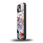 happy sunshine aesthetic collage back phone cover | glass case for iphone 13 mini