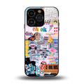 happy sunshine aesthetic collage back phone cover | glass case for iphone 13 pro