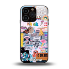 happy sunshine aesthetic collage back phone cover | glass case for iphone 13 pro