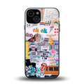 happy sunshine aesthetic collage back phone cover | glass case for iphone 13