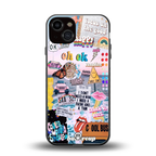 happy sunshine aesthetic collage back phone cover | glass case for iphone 13