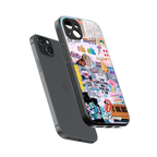 happy sunshine aesthetic collage back phone cover | glass case for iphone 14 plus