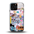 happy sunshine aesthetic collage back phone cover | glass case for iphone 14 pro max