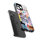 happy sunshine aesthetic collage back phone cover | glass case for iphone 14 pro max
