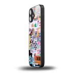 happy sunshine aesthetic collage back phone cover | glass case for iphone 16 plus