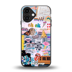 happy sunshine aesthetic collage back phone cover | glass case for iphone 16