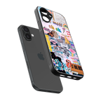 happy sunshine aesthetic collage back phone cover | glass case for iphone 16