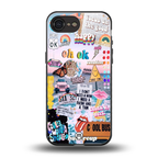 happy sunshine aesthetic collage back phone cover | glass case for iphone 16e