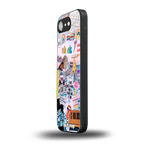 happy sunshine aesthetic collage back phone cover | glass case for iphone 16e