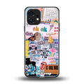 happy sunshine aesthetic collage back phone cover | glass case for nothing phone 1
