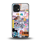 happy sunshine aesthetic collage back phone cover | glass case for nothing phone 1