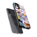 happy sunshine aesthetic collage back phone cover | glass case for nothing phone 1