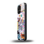 happy sunshine aesthetic collage back phone cover | glass case for nothing phone 1