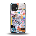happy sunshine aesthetic collage back phone cover | glass case for nothing phone 2