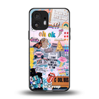 happy sunshine aesthetic collage back phone cover | glass case for nothing phone 2