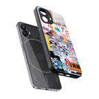 happy sunshine aesthetic collage back phone cover | glass case for nothing phone 2