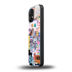 happy sunshine aesthetic collage back phone cover | glass case for nothing phone 2