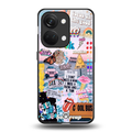 happy sunshine aesthetic collage back phone cover | glass case for oneplus nord 3