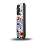 happy sunshine aesthetic collage back phone cover | glass case for oneplus nord 3
