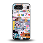 happy sunshine aesthetic collage back phone cover | glass case for oneplus nord 4
