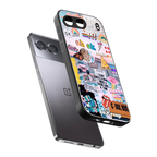 happy sunshine aesthetic collage back phone cover | glass case for oneplus nord 4
