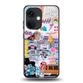 happy sunshine aesthetic collage back phone cover | glass case for oneplus nord ce 3