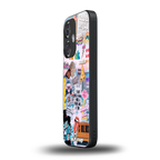 happy sunshine aesthetic collage back phone cover | glass case for oneplus nord ce 3
