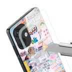 happy sunshine aesthetic collage back phone cover | glass case for oneplus nord ce 3