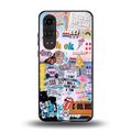 happy sunshine aesthetic collage back phone cover | glass case for oneplus nord ce 4 lite