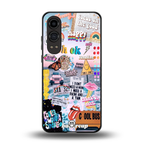 happy sunshine aesthetic collage back phone cover | glass case for oneplus nord ce 4 lite