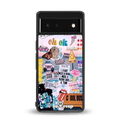 happy sunshine aesthetic collage back phone cover | glass case for Google Pixel 6A