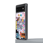 happy sunshine aesthetic collage back phone cover | glass case for Google Pixel 6A