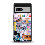happy sunshine aesthetic collage back phone cover | glass case for Google Pixel 7