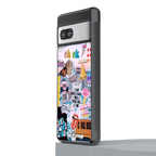 happy sunshine aesthetic collage back phone cover | glass case for Google Pixel 7