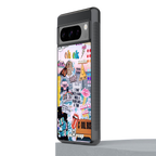 happy sunshine aesthetic collage back phone cover | glass case for google pixel 8 pro