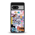 happy sunshine aesthetic collage back phone cover | glass case for Google Pixel 8