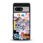 happy sunshine aesthetic collage back phone cover | glass case for Google Pixel 8