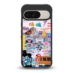 happy sunshine aesthetic collage back phone cover | glass case for google pixel 9